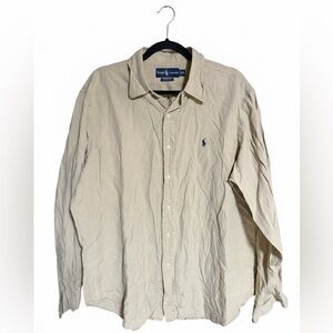 Ralph Lauren Tan Casual Button Down Shirt